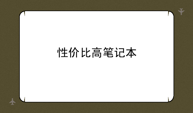 性价比高笔记本