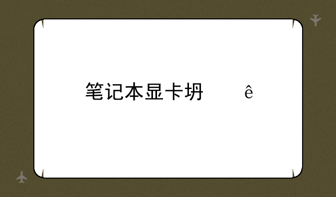 笔记本显卡坏了