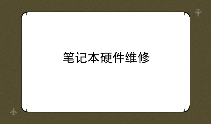 笔记本硬件维修
