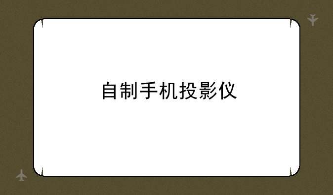 自制手机投影仪