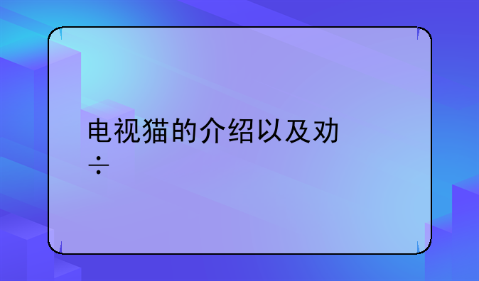 电视猫的介绍以及功能特色