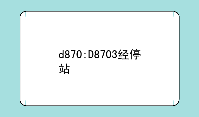 d870:D8703经停站