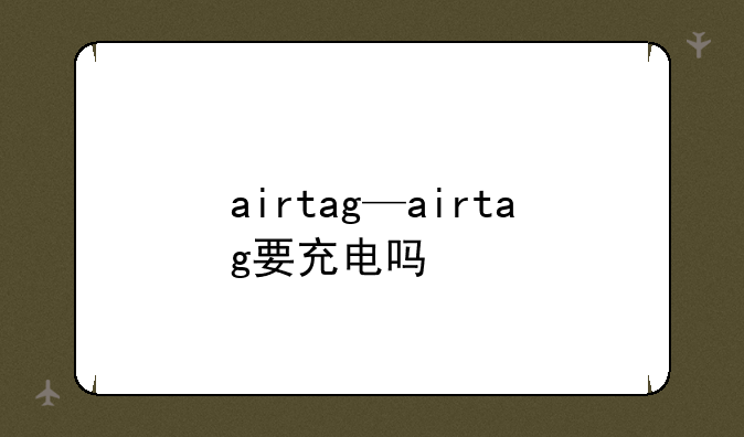 airtag—airtag要充电吗