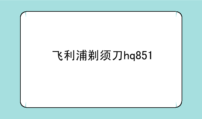 飞利浦剃须刀hq851