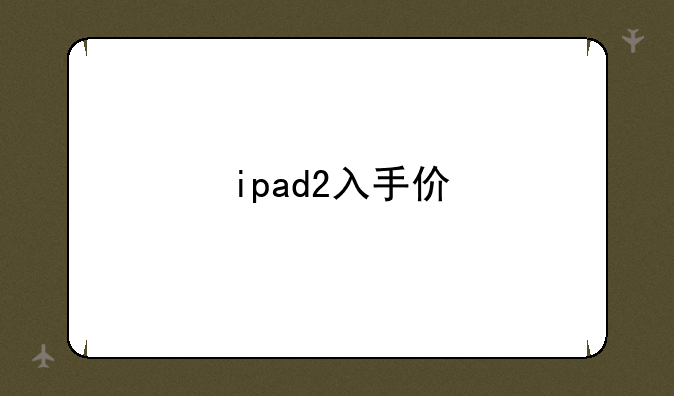 ipad2入手价