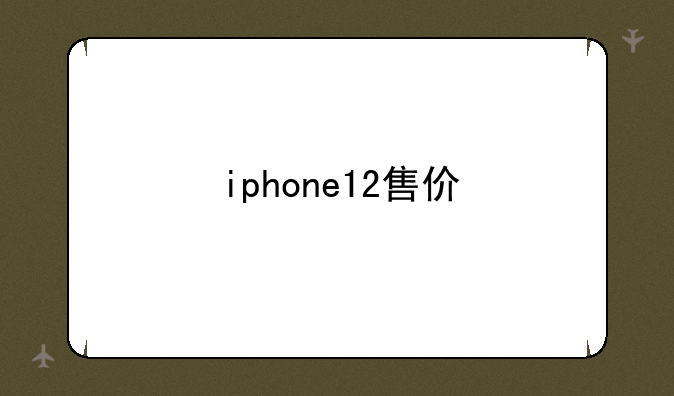 iphone12售价